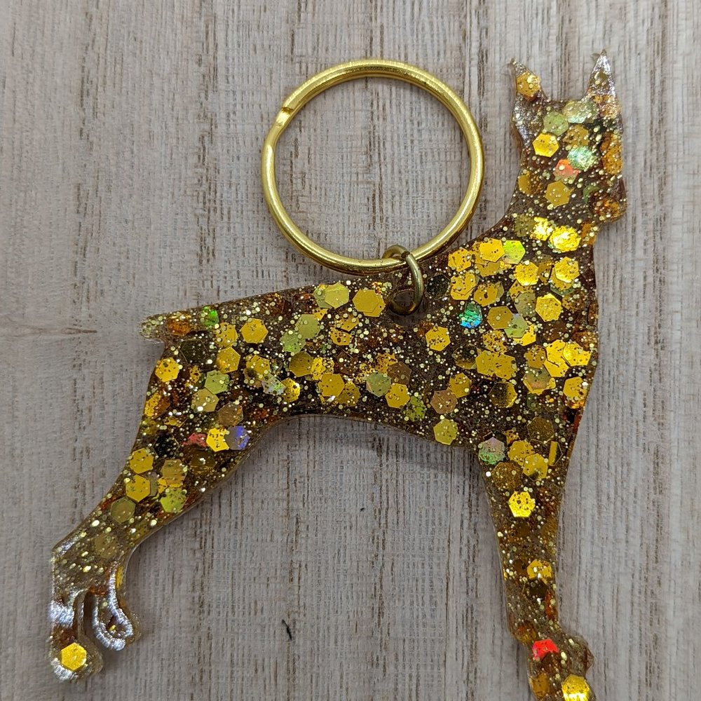 Boxer Glitter Keychains